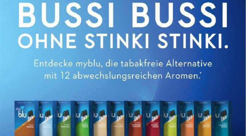 Unter dem Motto "Mein Jahr beginnt mit Genuss. Aber ohne Tabak." startete im Januar die Kampagne der in Deutschland neuen E-Zigaretten-Marke MyBlu