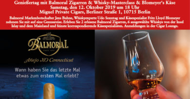 BBG = Berliner Balmoral Genießertag bei Miguel Privat Cigars am 12. Oktober