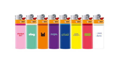Jugendwörter als Lifestyle-Accessoire: BIC launcht neue Feuerzeugdekore